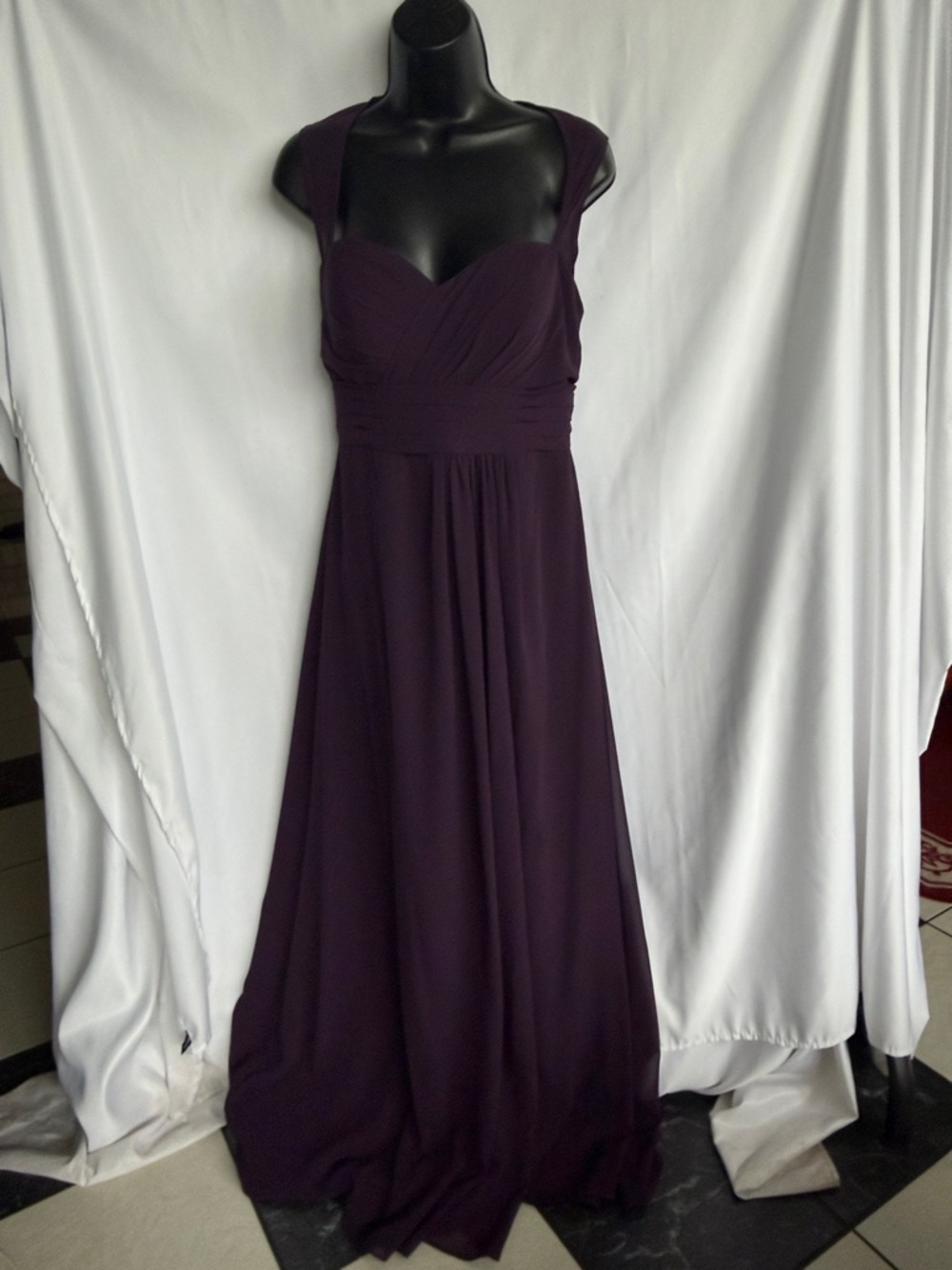 Bill Levkoff Long Purple Dress, sz 10, 58” L approximately